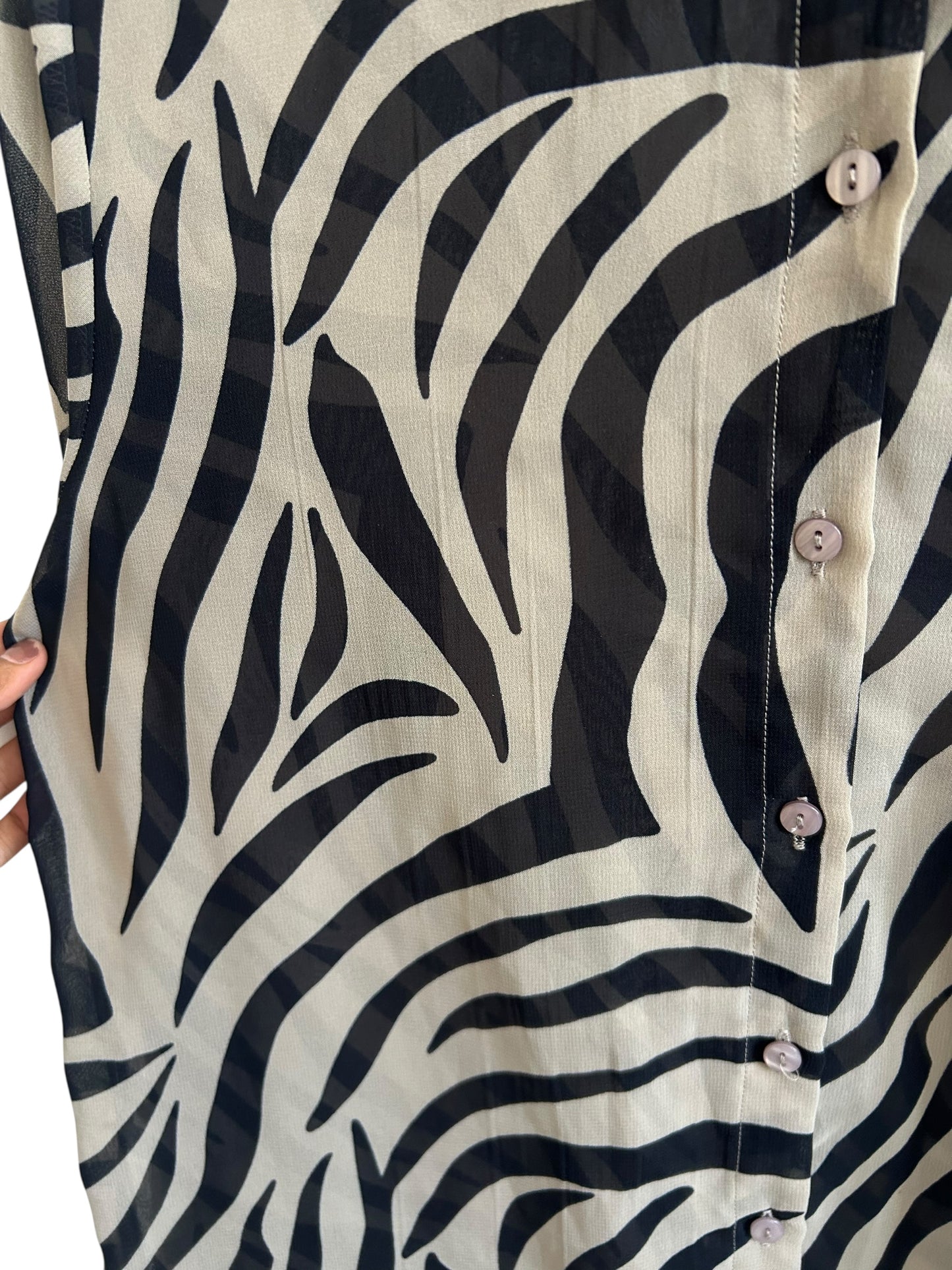 Boohoo Zebra Print Shirt