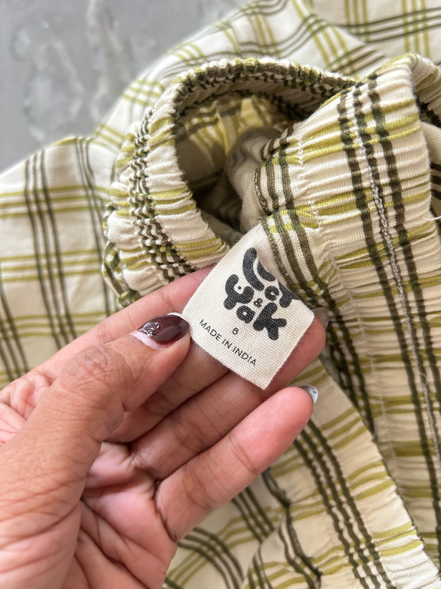 LUCY & YAK Green Stripes Shorts
