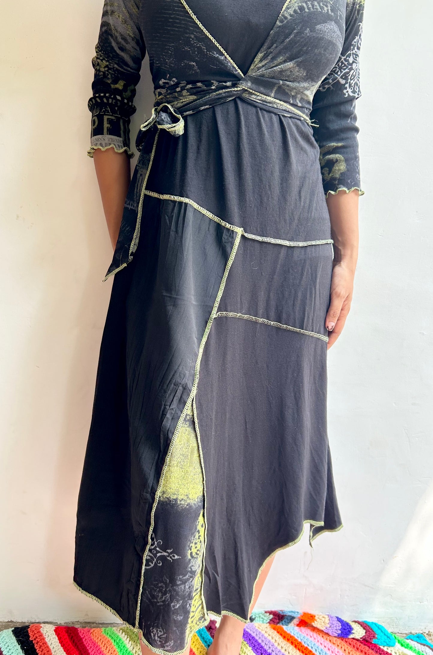 Vintage Front Knot Dress