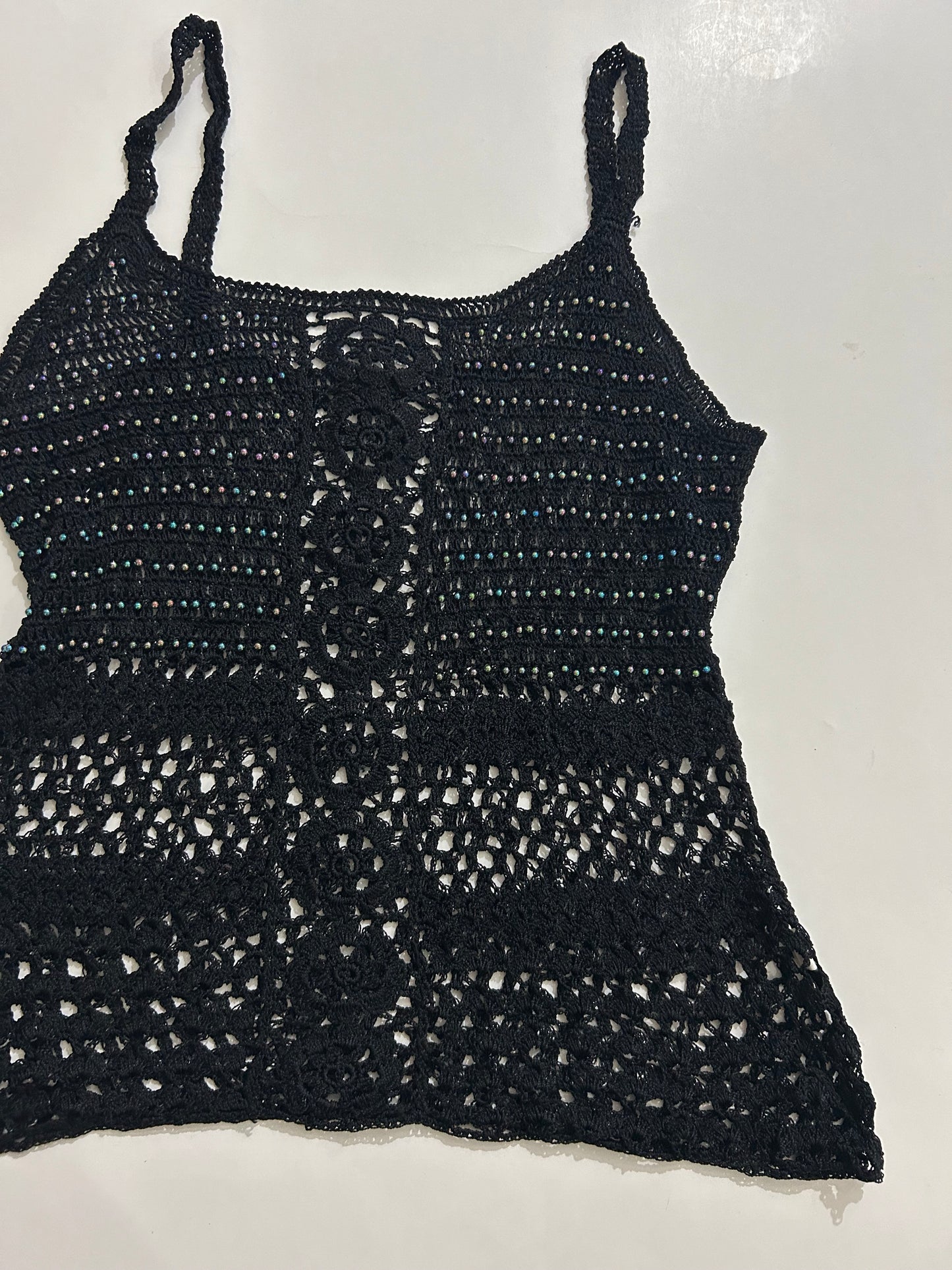 Rhinestone Top: Bust- 34” TO 42”