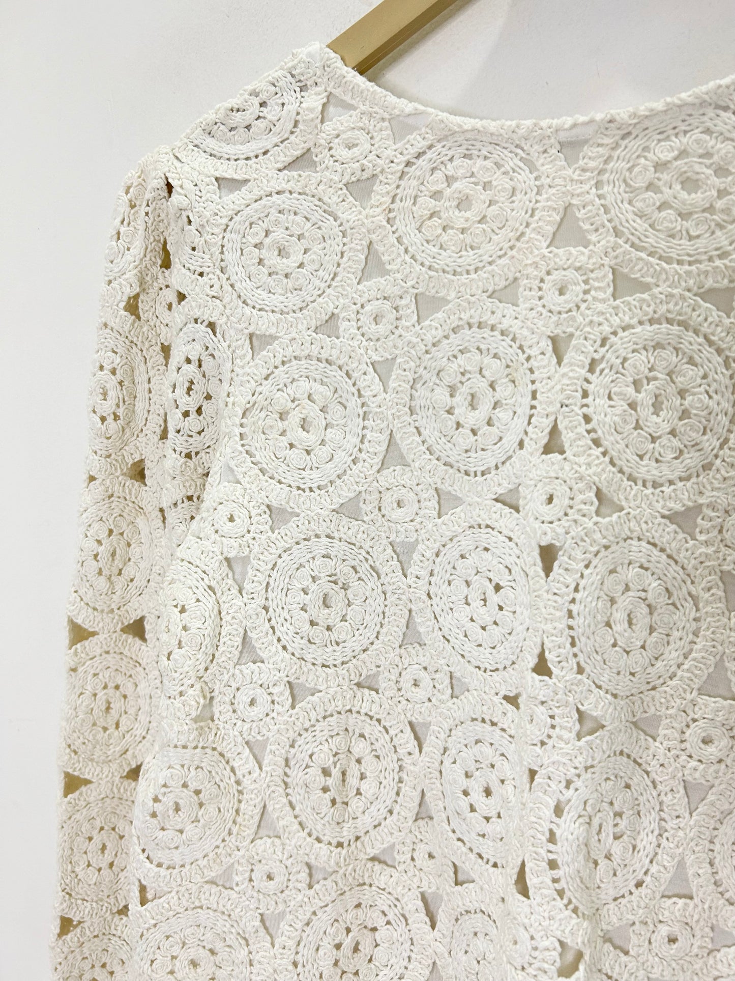 White Crochet Top