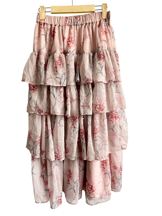 Ruffle Floral Skirt