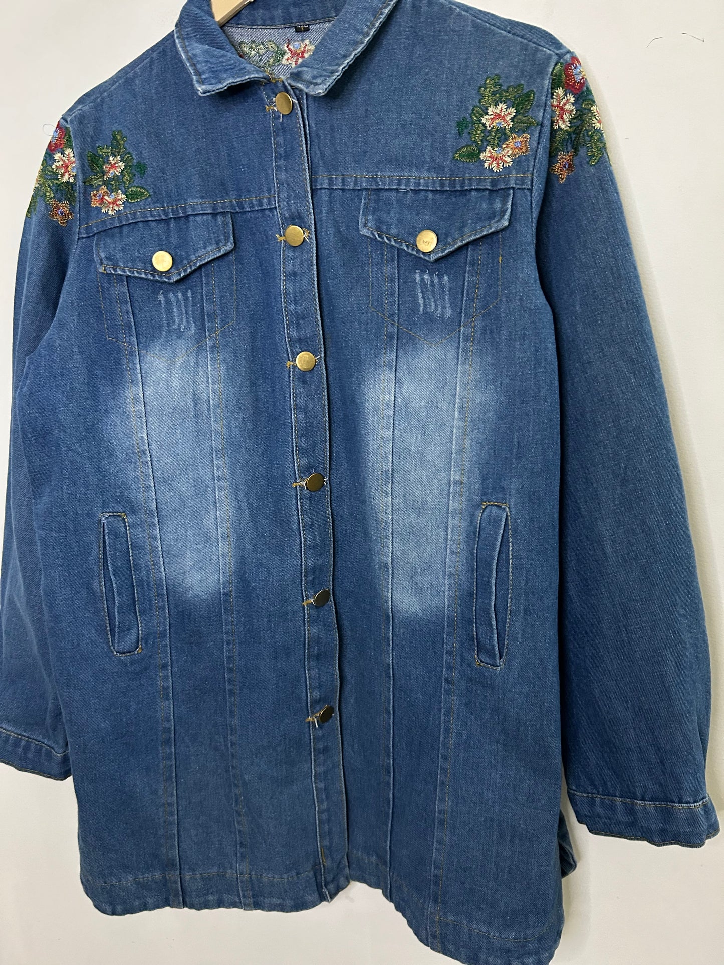 Shoulder Pattern Denim Shirt/ Jacket
