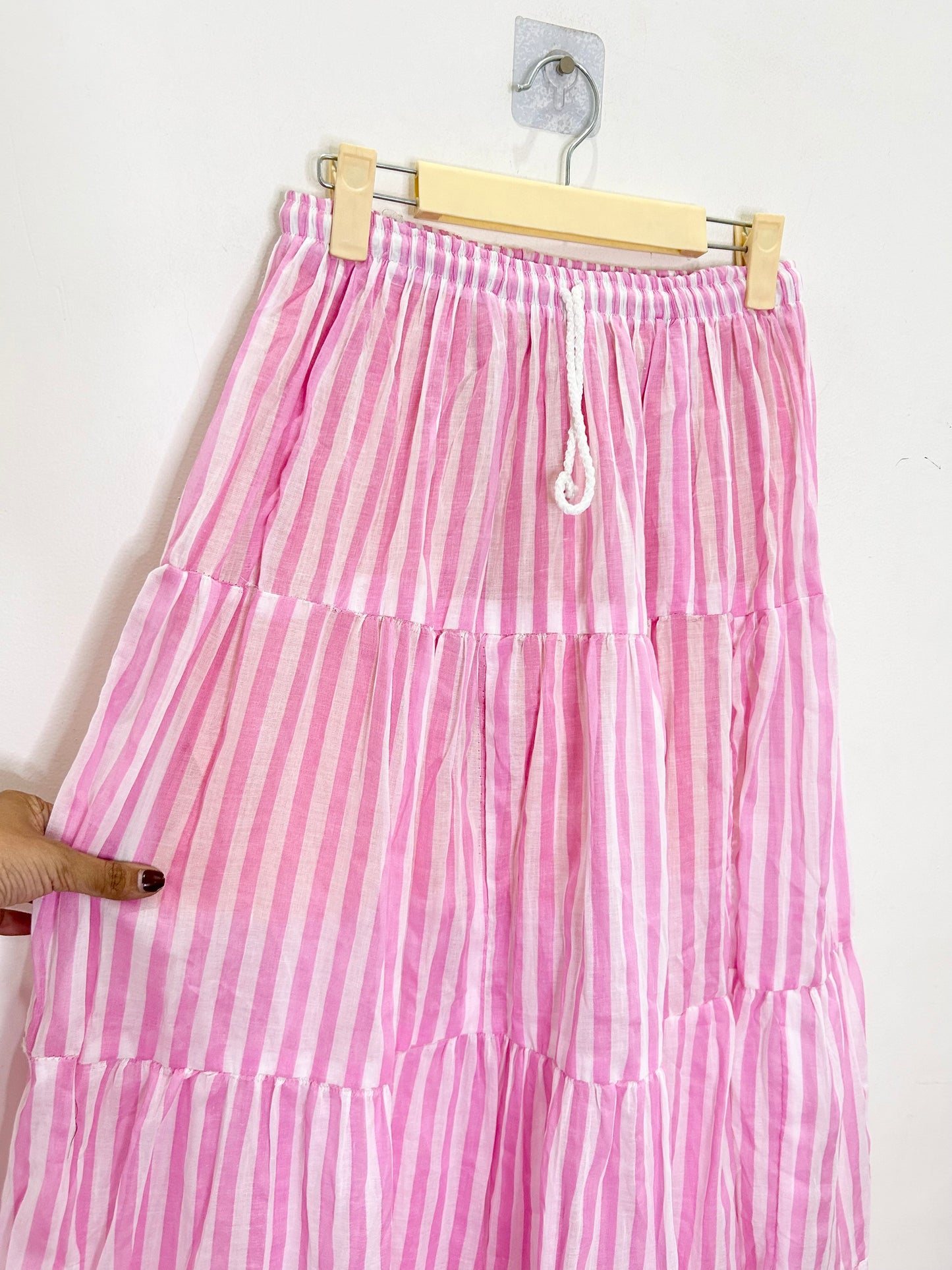 Pink Striped Skirt