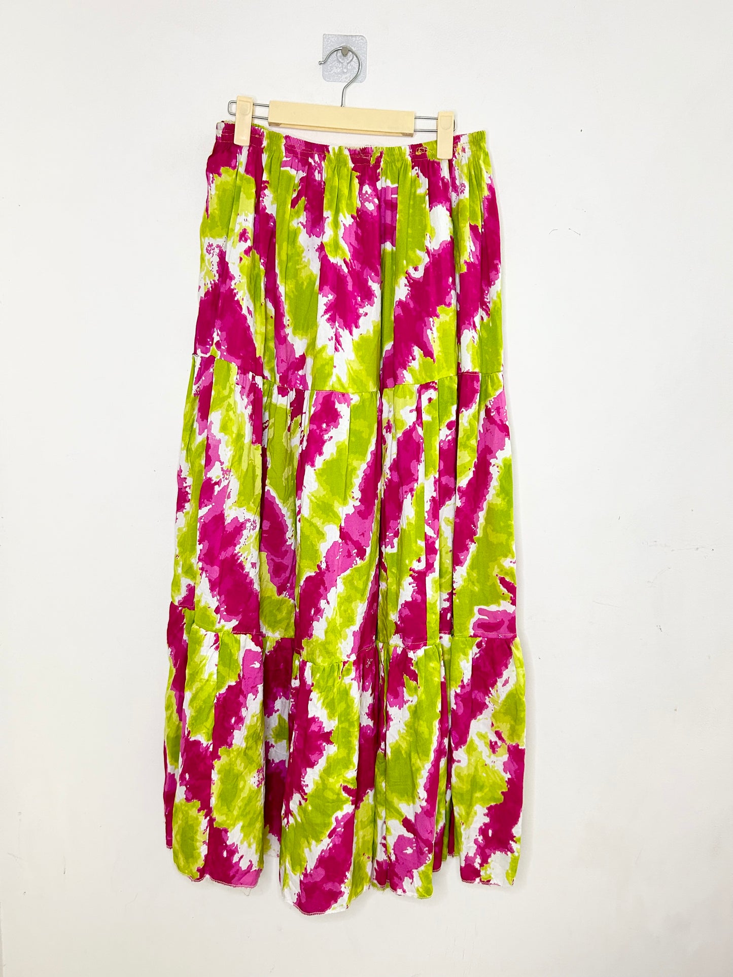 Pink-Green Tie Dye Print