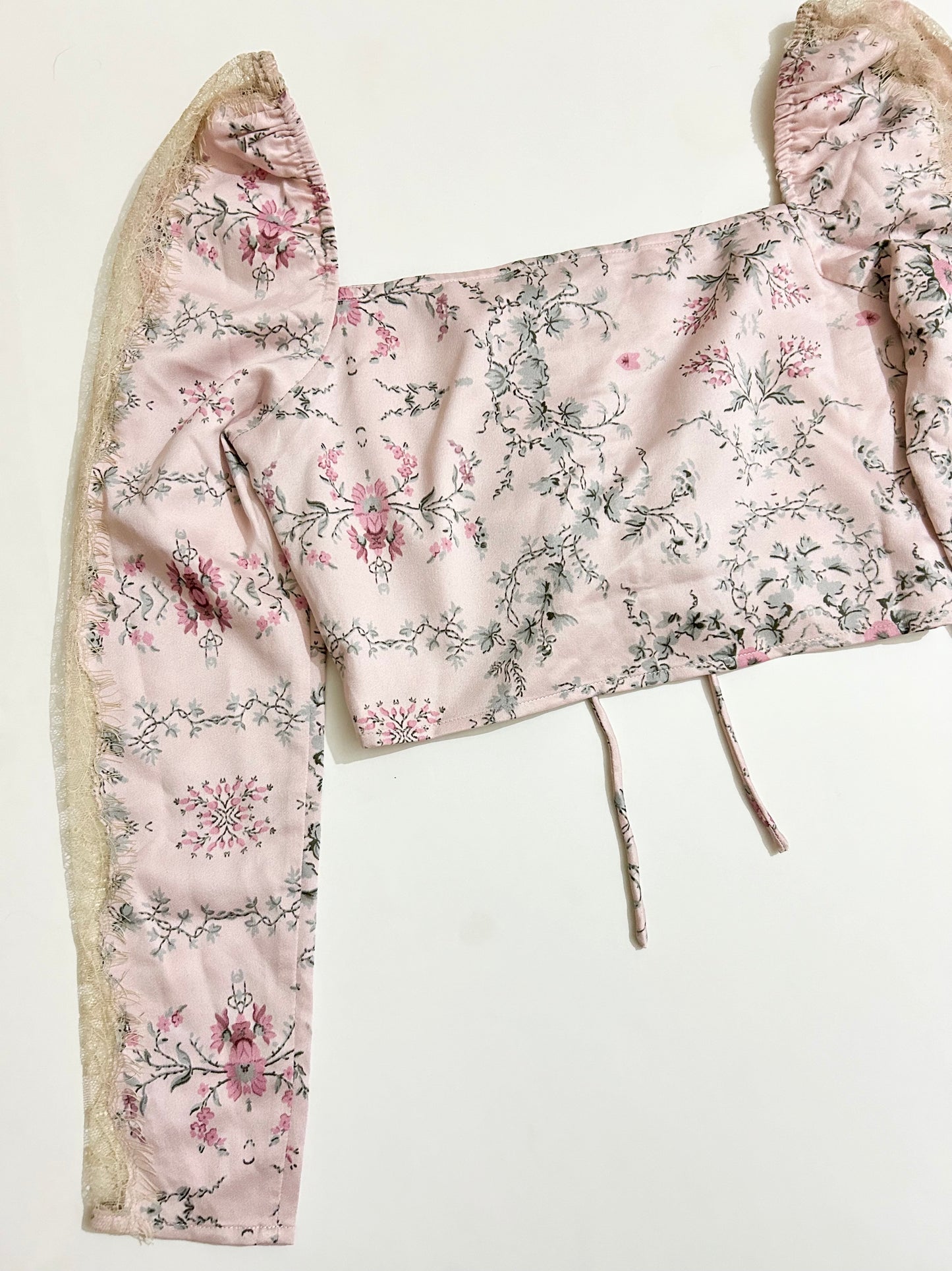 Reclaimed Vintage Satin Crop-Top : Bust- 36”