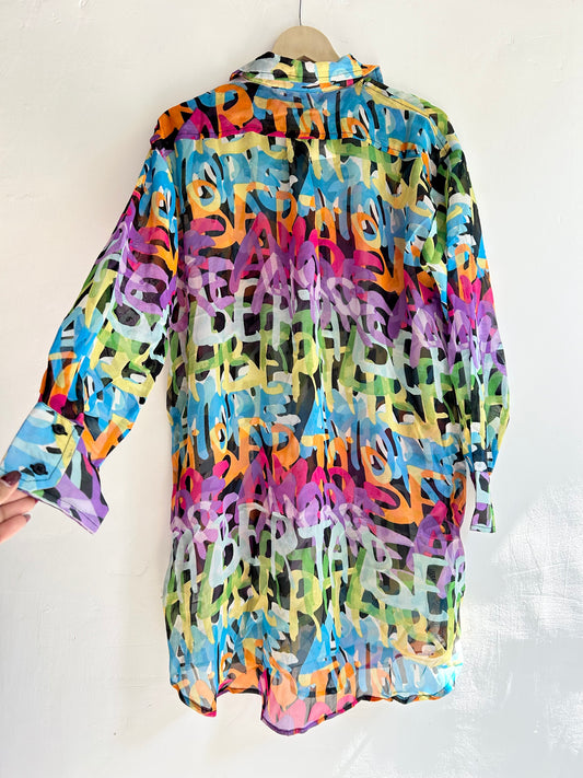 Letter Print Shirt 50”