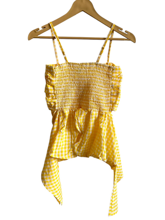 Gingham Yellow Top