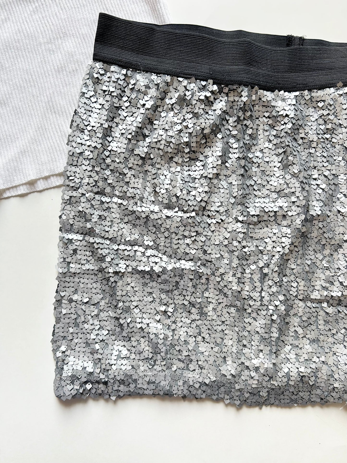 Silver Sequence Skirt