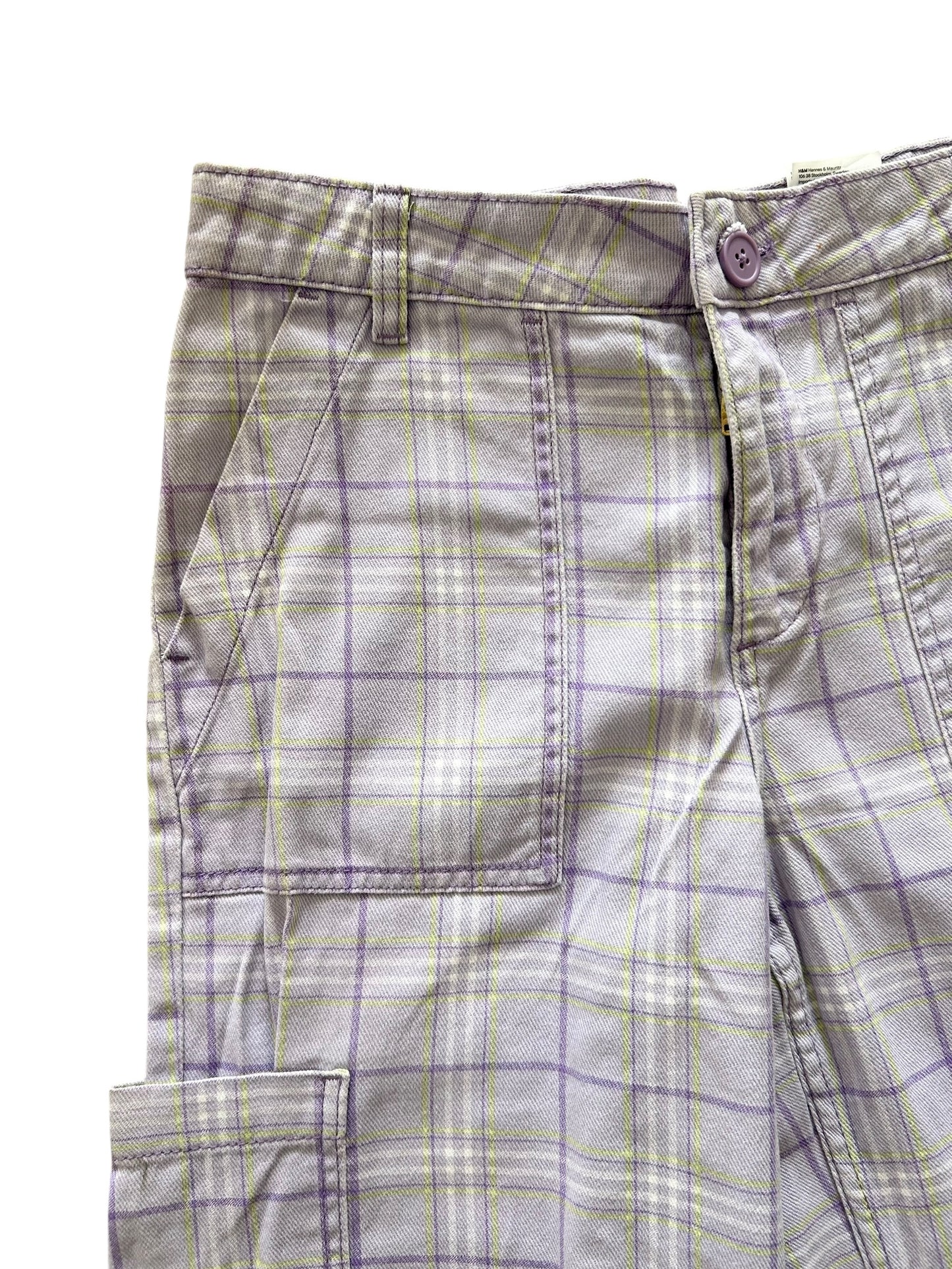 Lavender checked pants