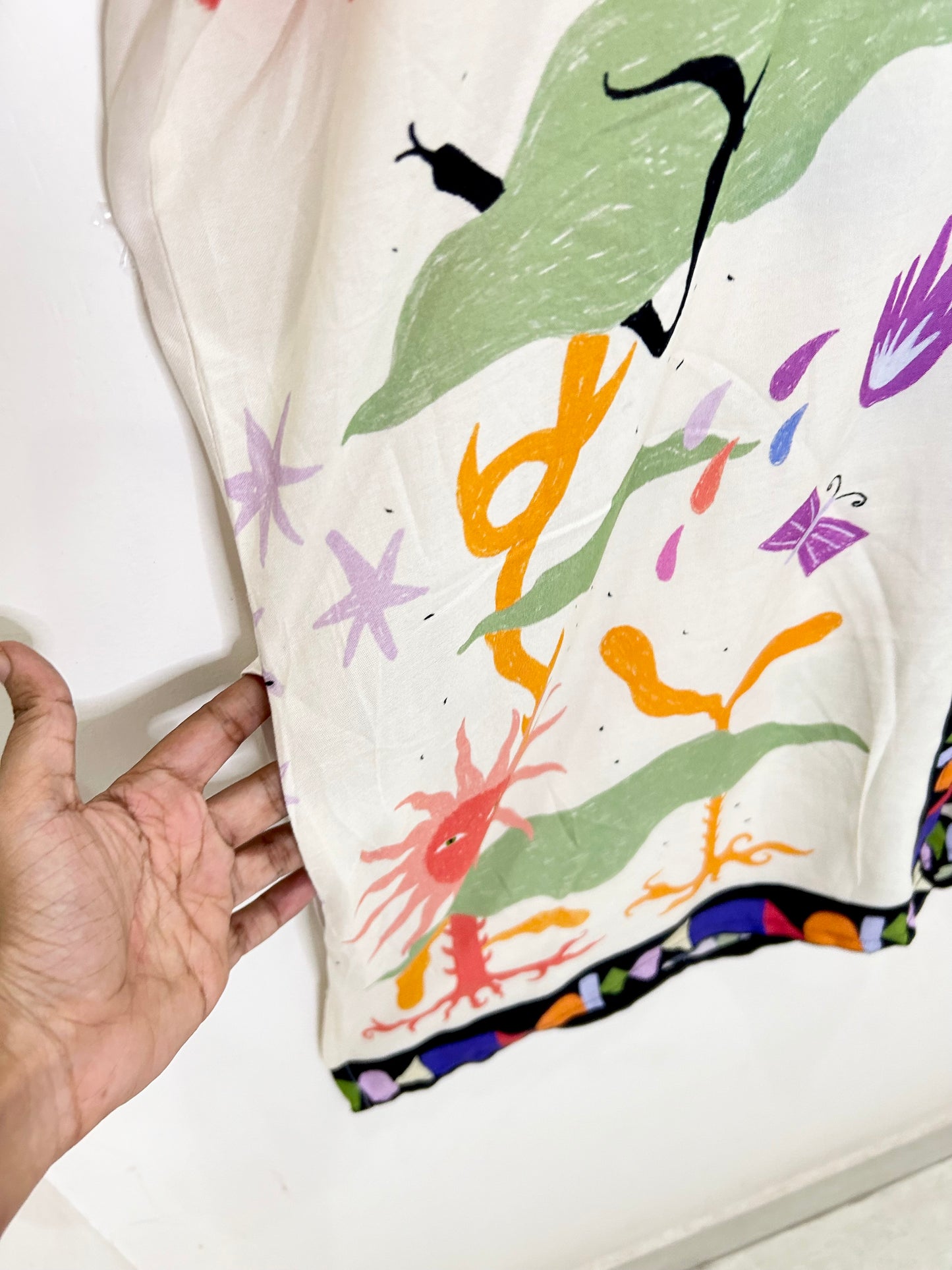 Abstract Print Shirt (with pockets): Chest- 54”