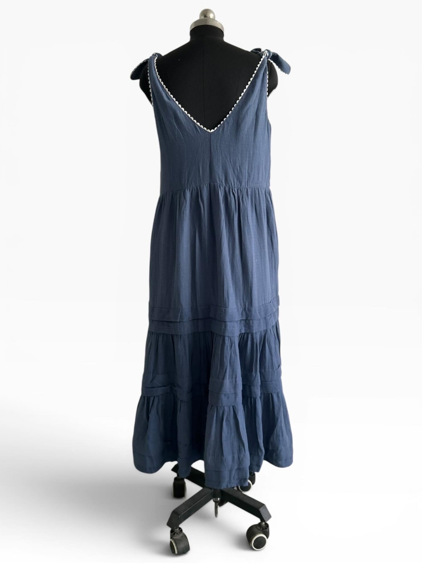 Blue Cotton Knot Dress