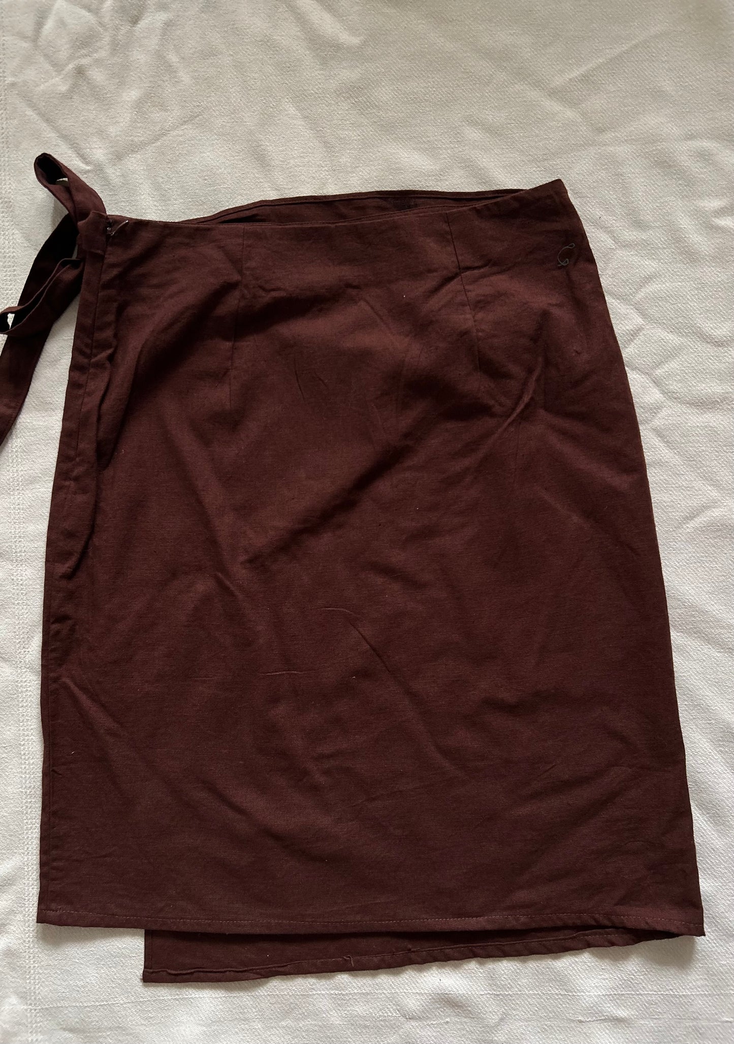 Cotton Brown Wrap Skirt