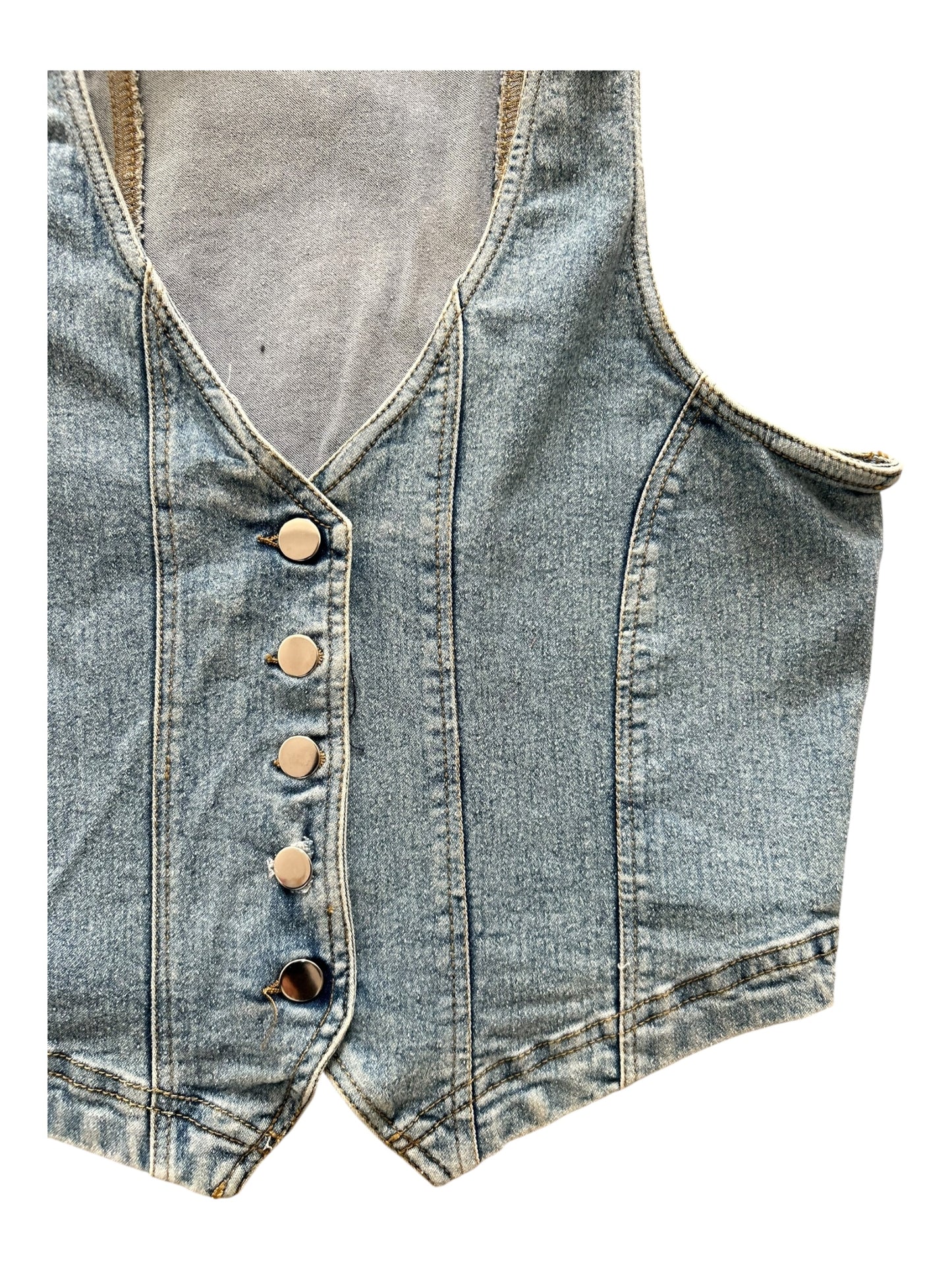 Light Washed Denim Vest