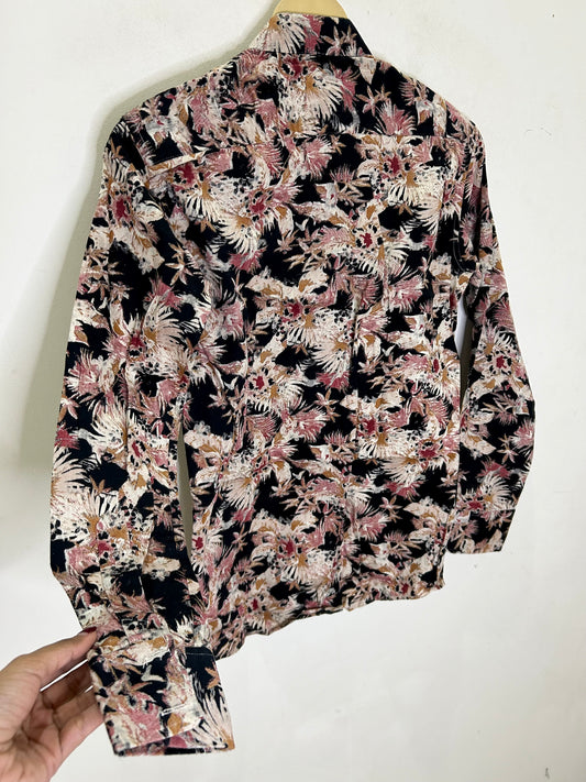 Swan Print Cotton Shirt
