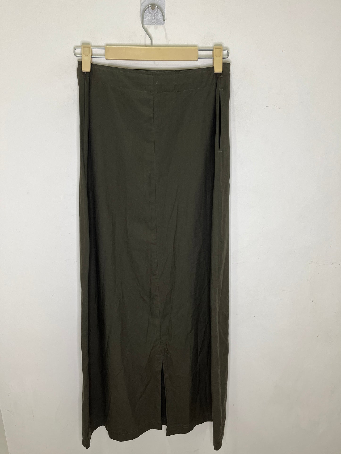 Olive Green Solid Skirt