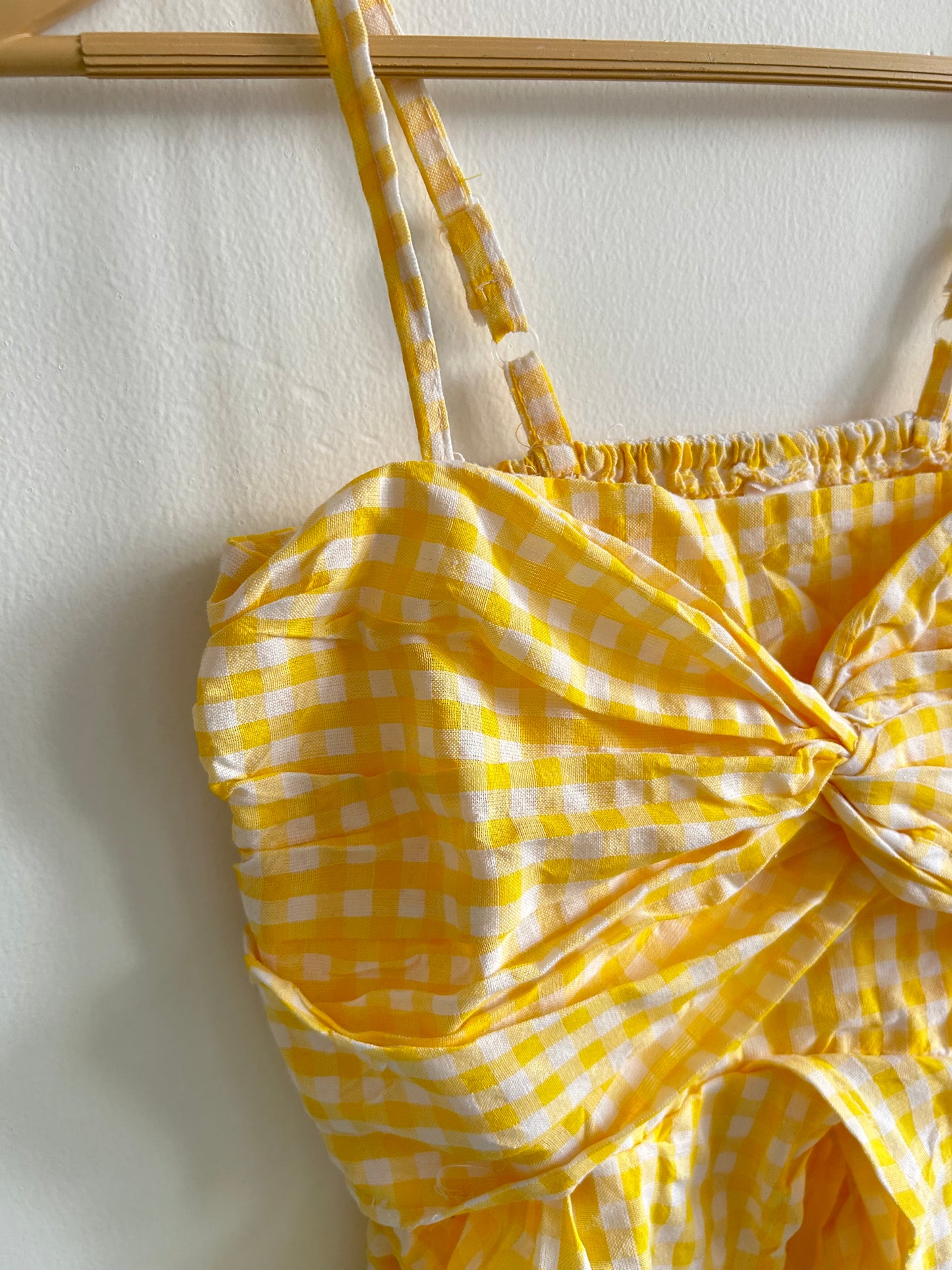 Gingham Yellow Top