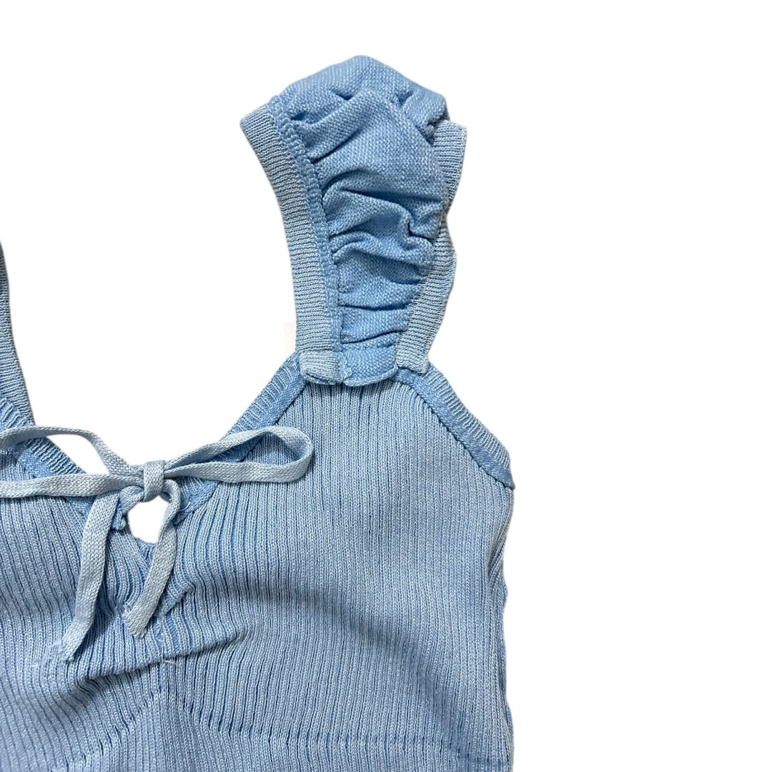 Blue Ribbed Top