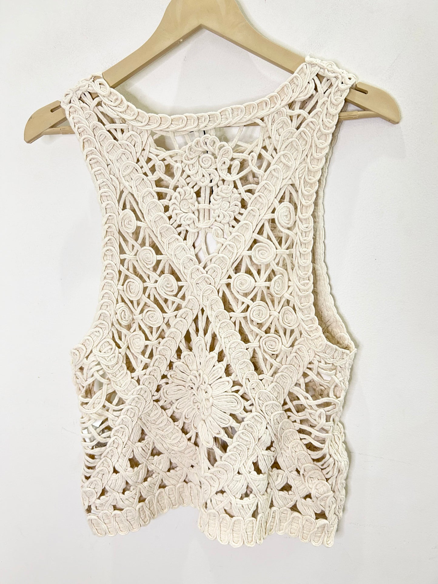 Beige Crochet Top