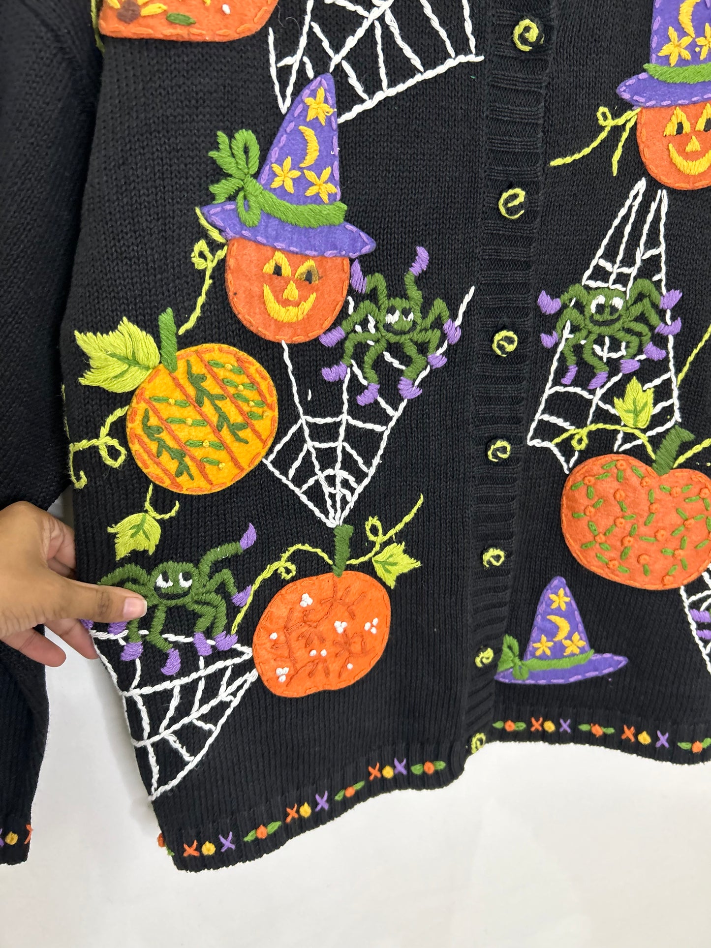 Pumpkin Spidey Cardigan
