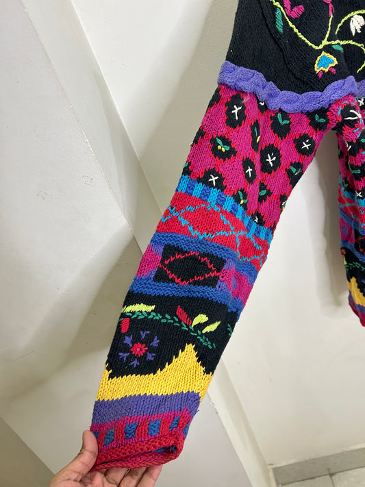 Fully Embroidered Cardigan