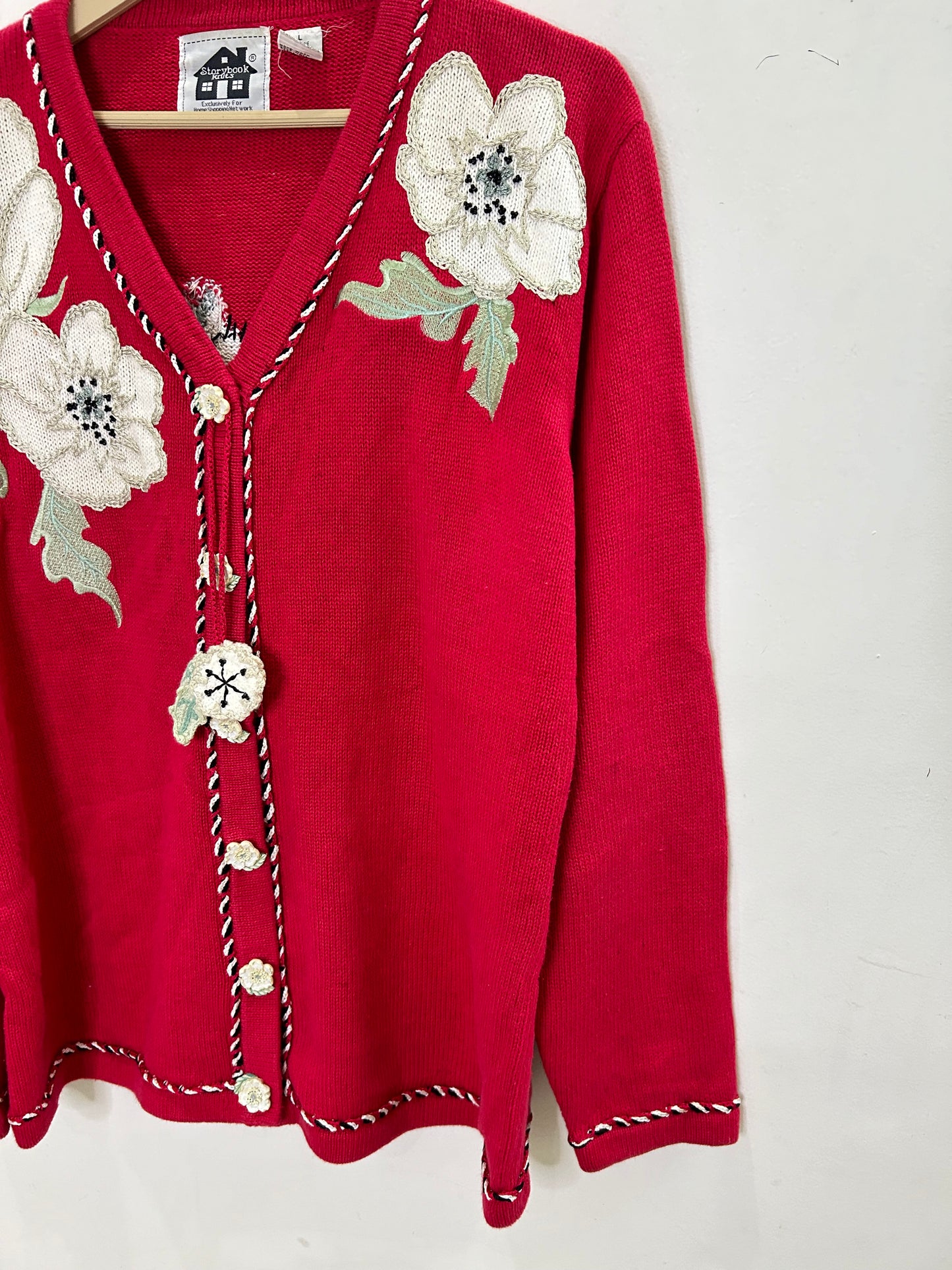 Floral White Hibiscus Cardigan