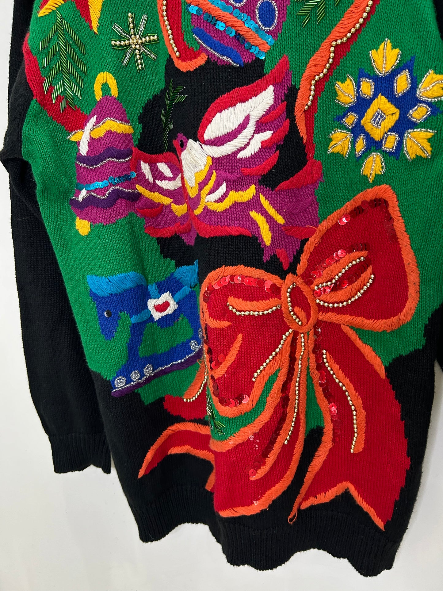 Embellishment Bird Bow Sweater