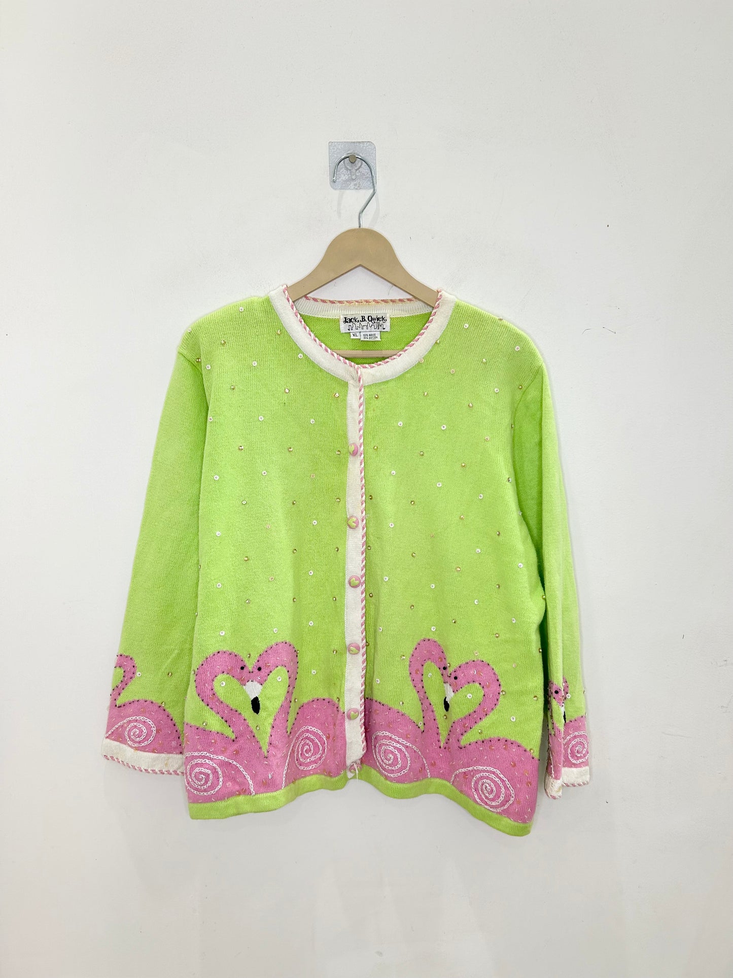 Flamingo Heart Cardigan