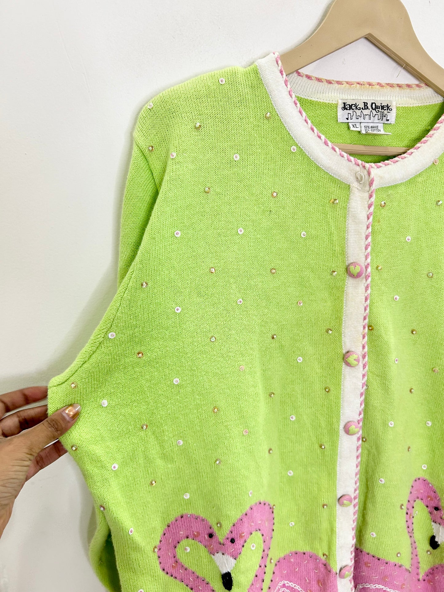 Flamingo Heart Cardigan