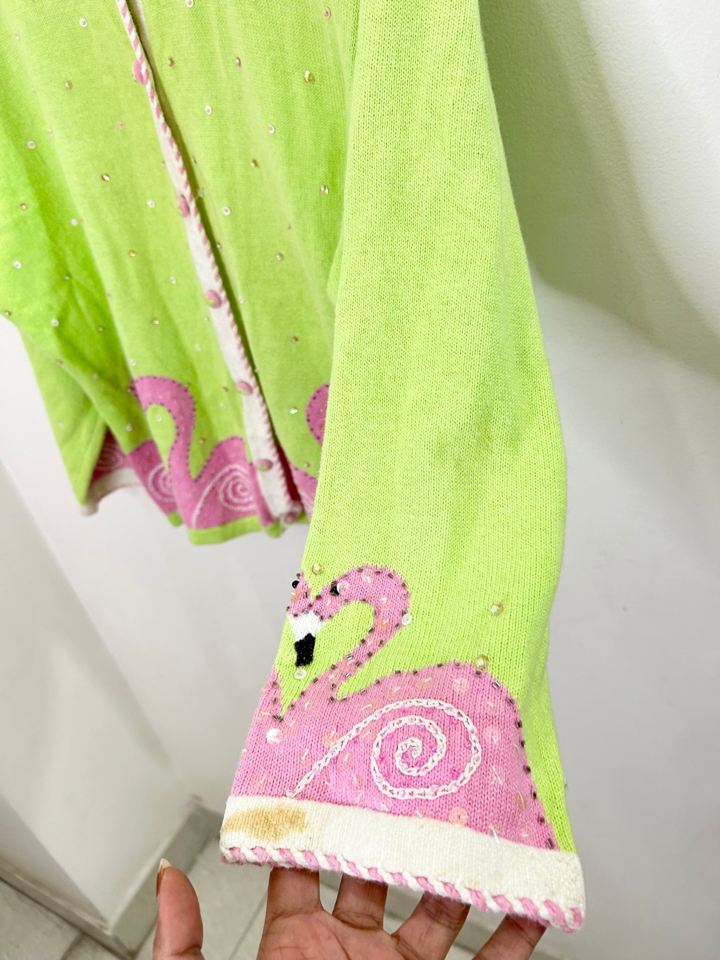 Flamingo Heart Cardigan