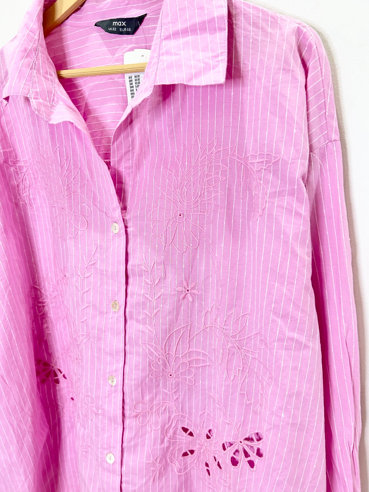 Striped Embroidered Shirt