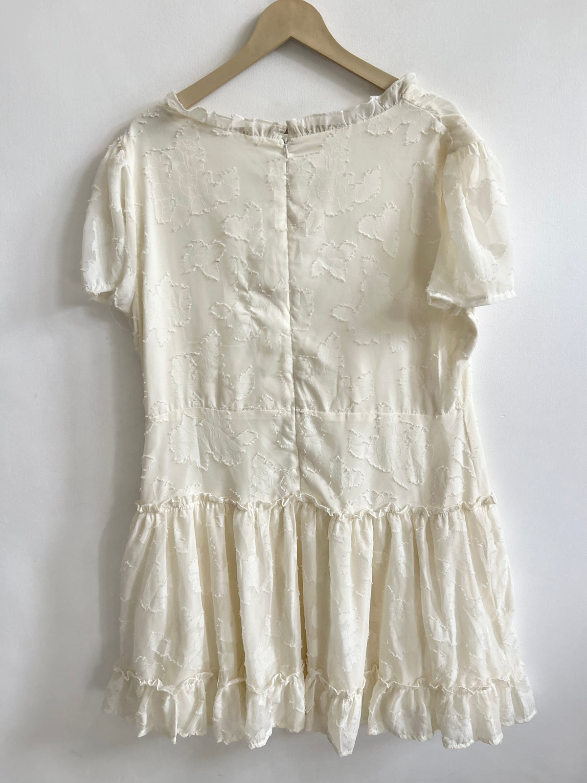 White Ruffle Dress: 44”
