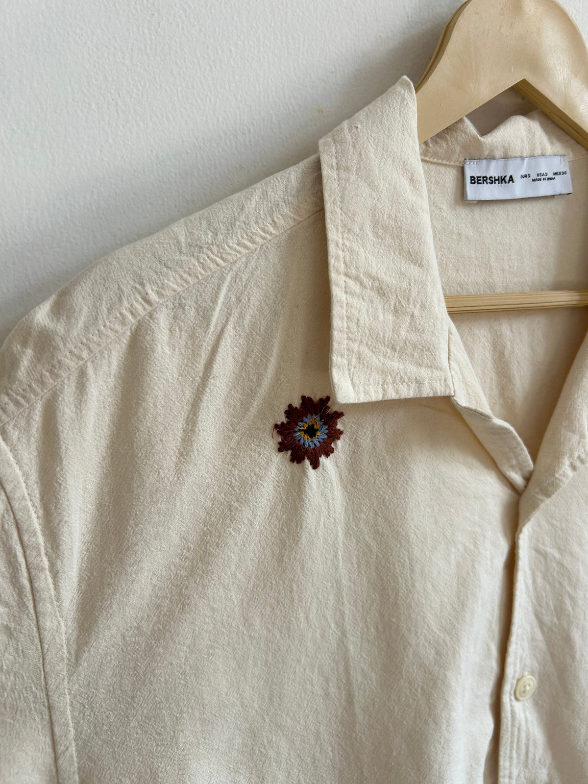 Embroidered Cotton Shirt: 44”