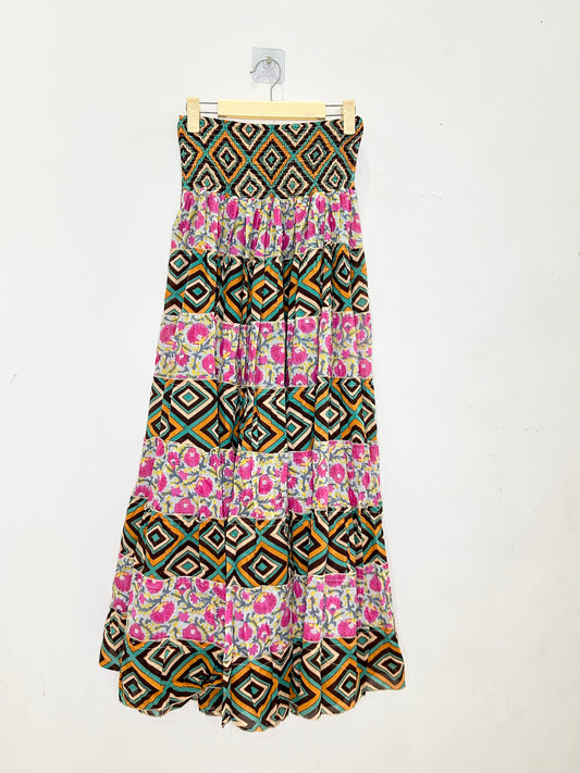 Cotton Dual Pattern Skirt
