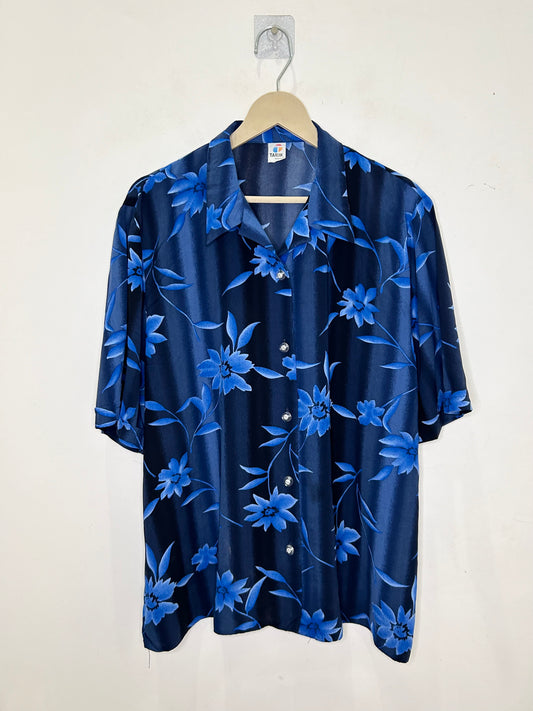 Printed Floral Shirt: Chest-48”