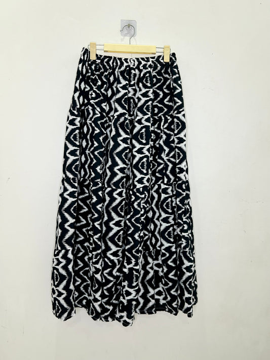 B&W Geometric Skirt