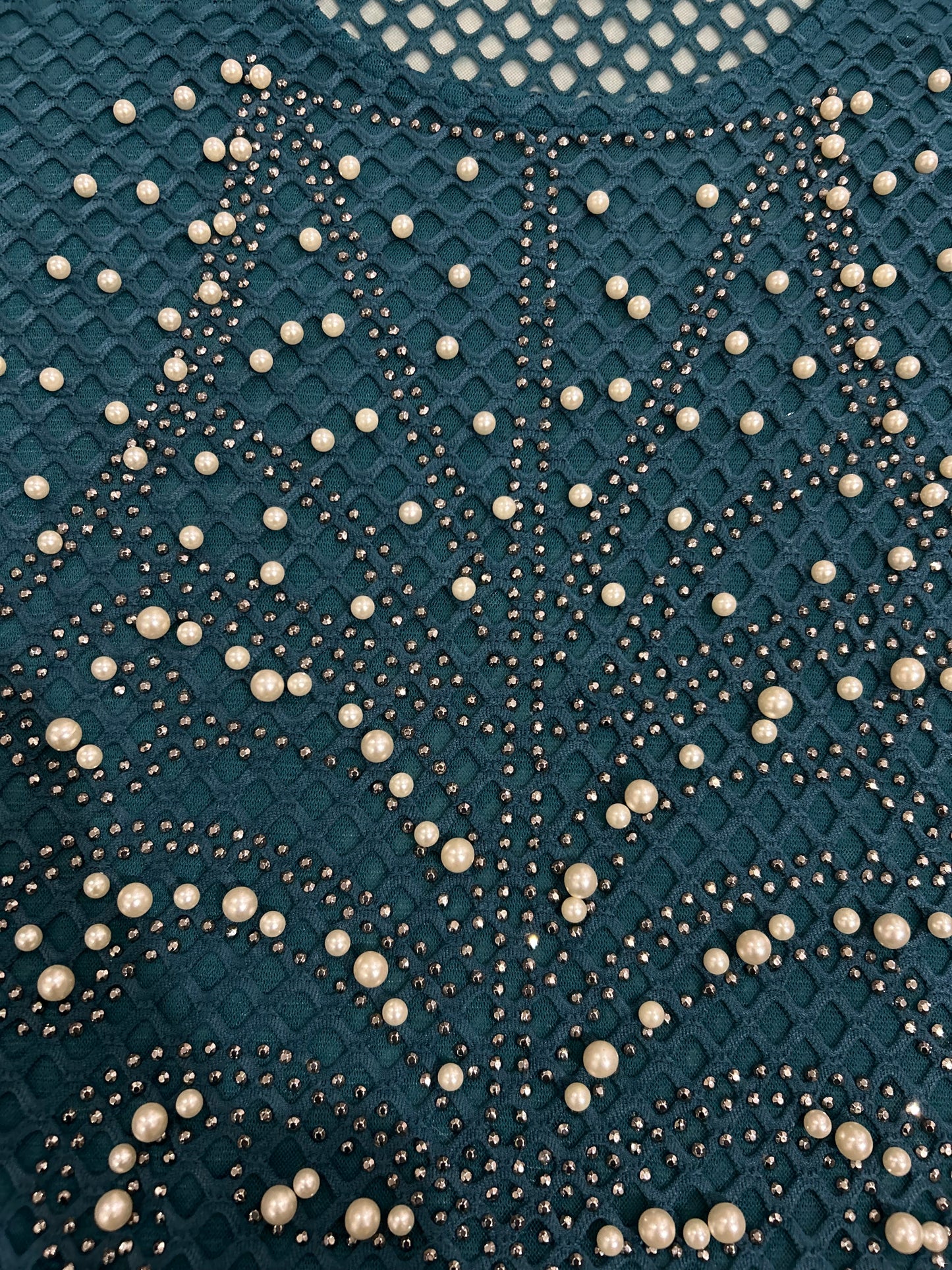 Pearl Embellished Fringe Top