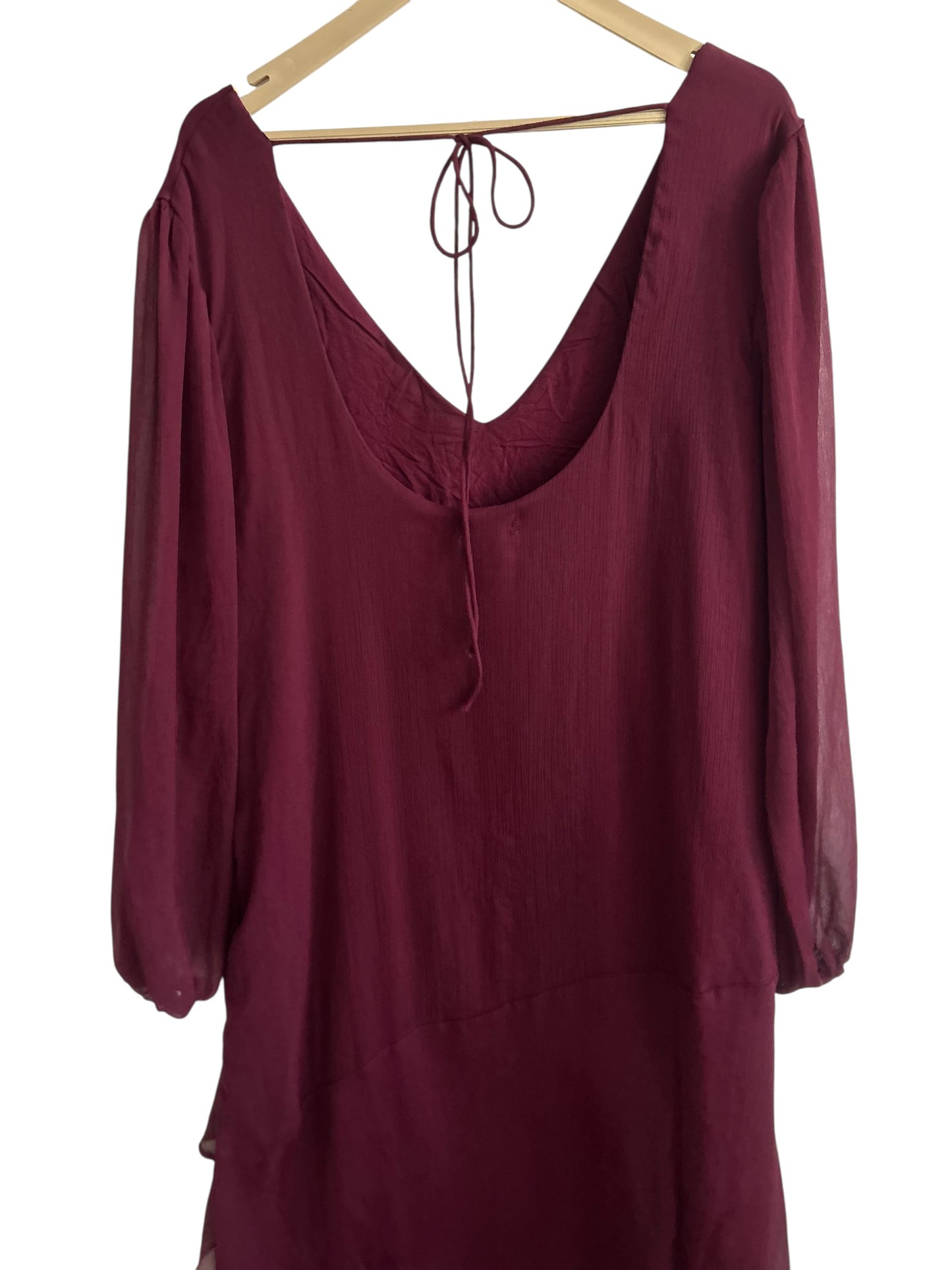 BOOHOO Chiffon Frill Maxi Dress