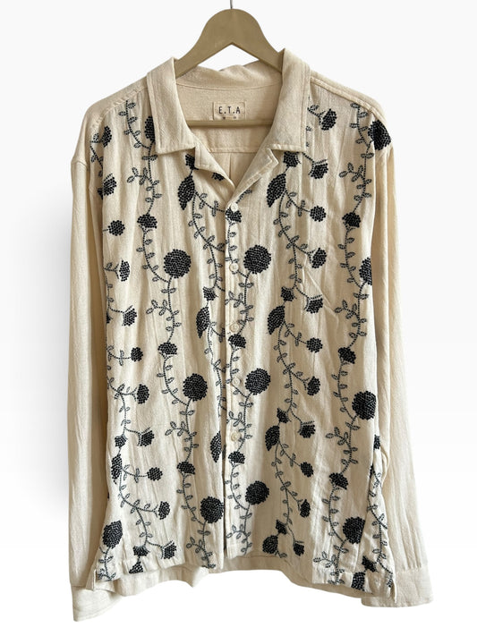 Floral Cotton Embroidered Shirt