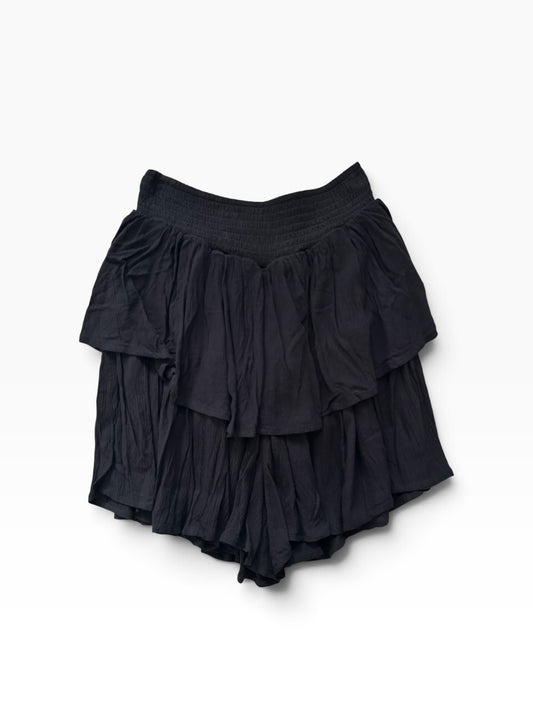 Black Ruffle Shorts: 26”