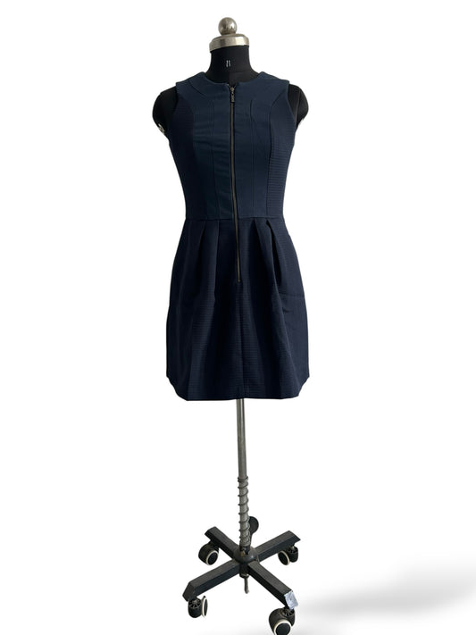 Navy Blue Zipper Dress