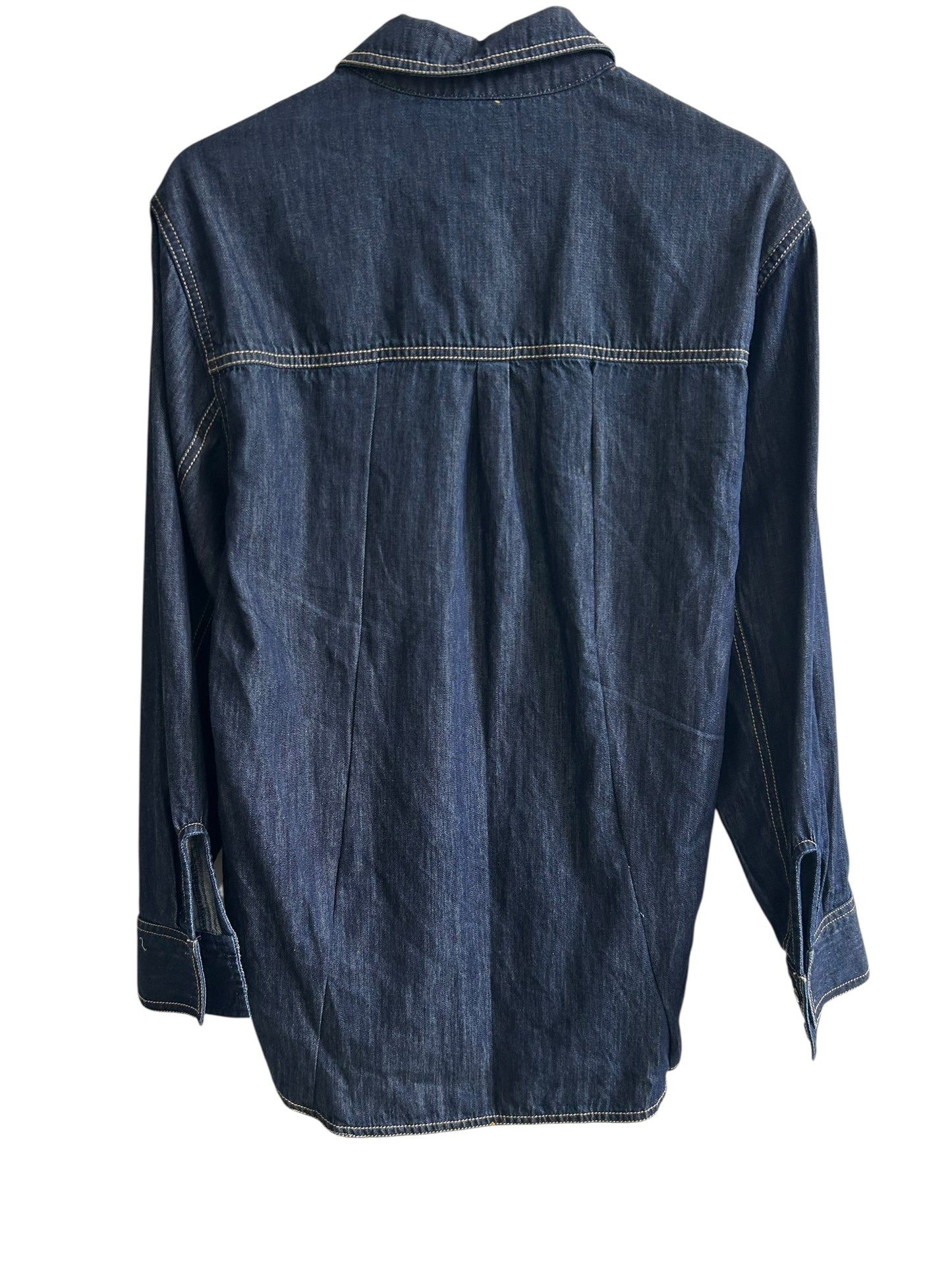 Denim Ruffle Shirt
