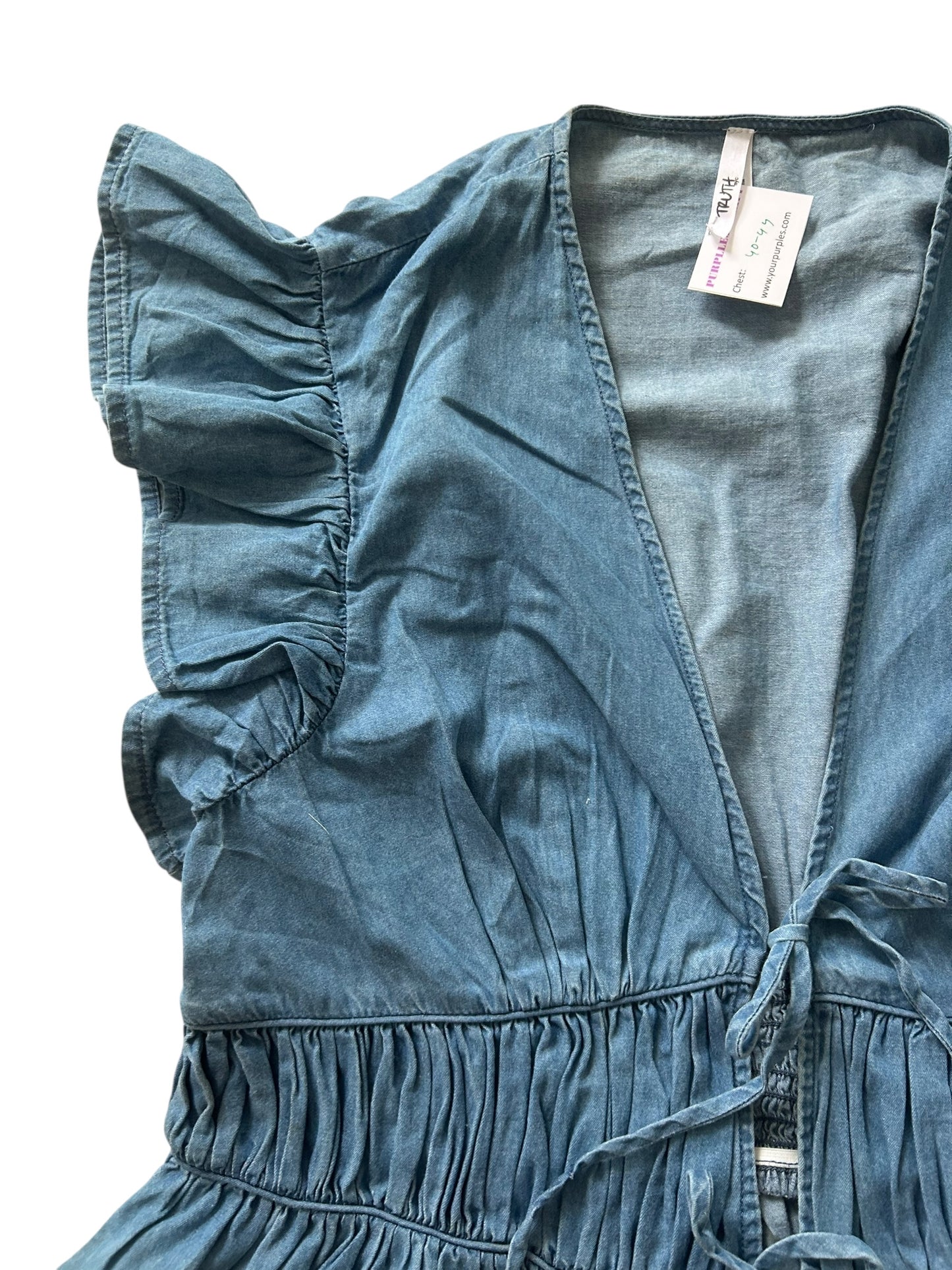Denim Knot Top:44”