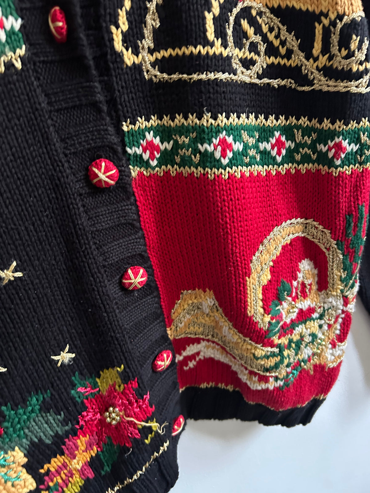 Black & Red Christmas Block Sweater