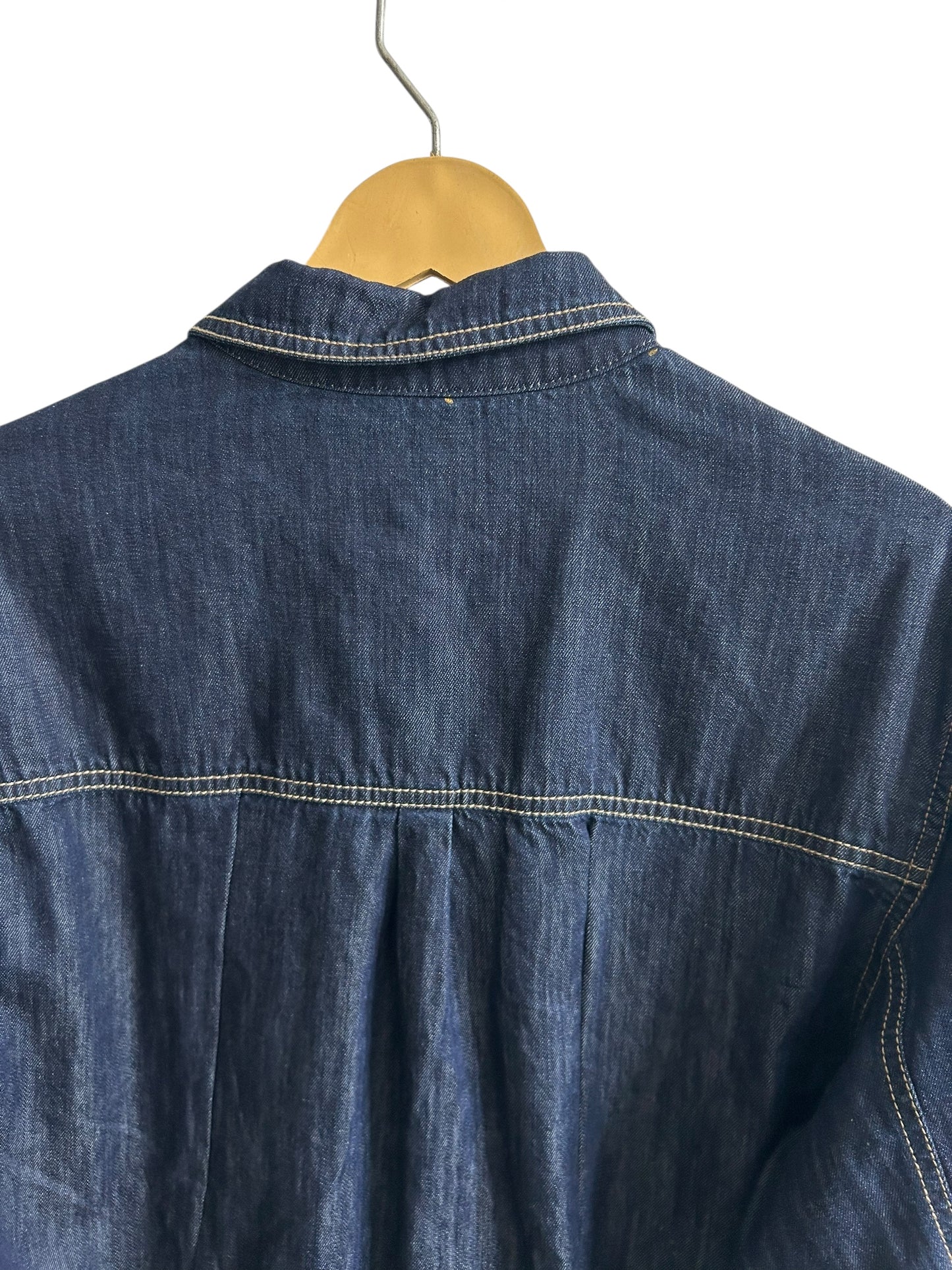 Denim Ruffle Shirt