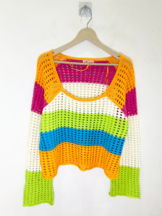 Multicolor Crochet Top