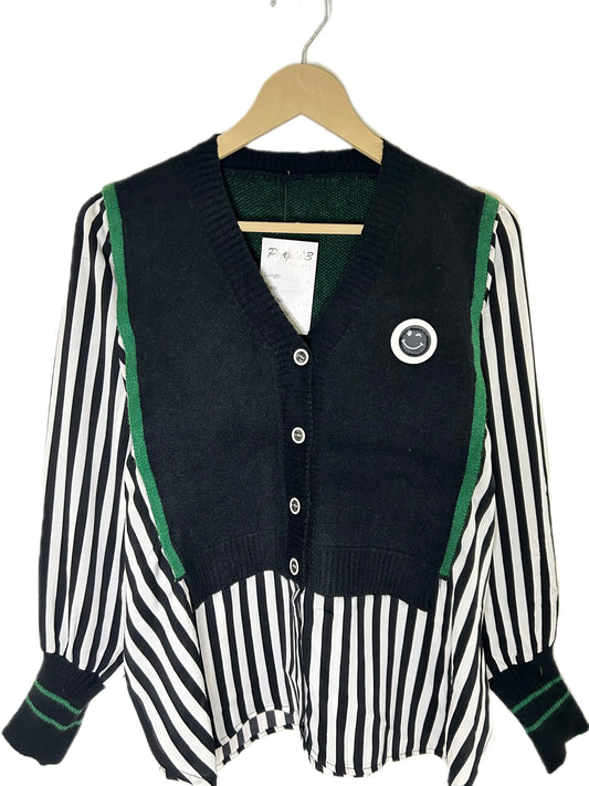 Striped Shirt Sweater