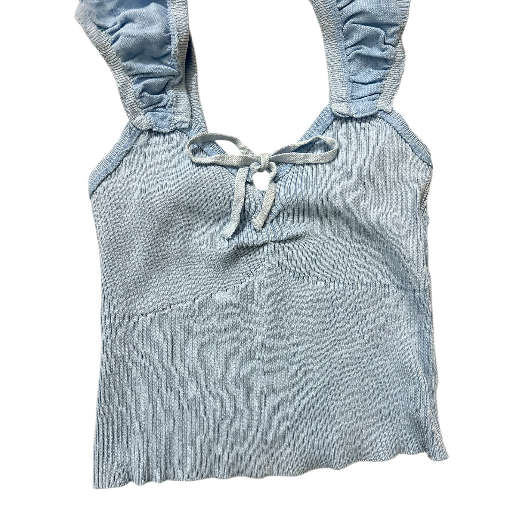 Blue Ribbed Top