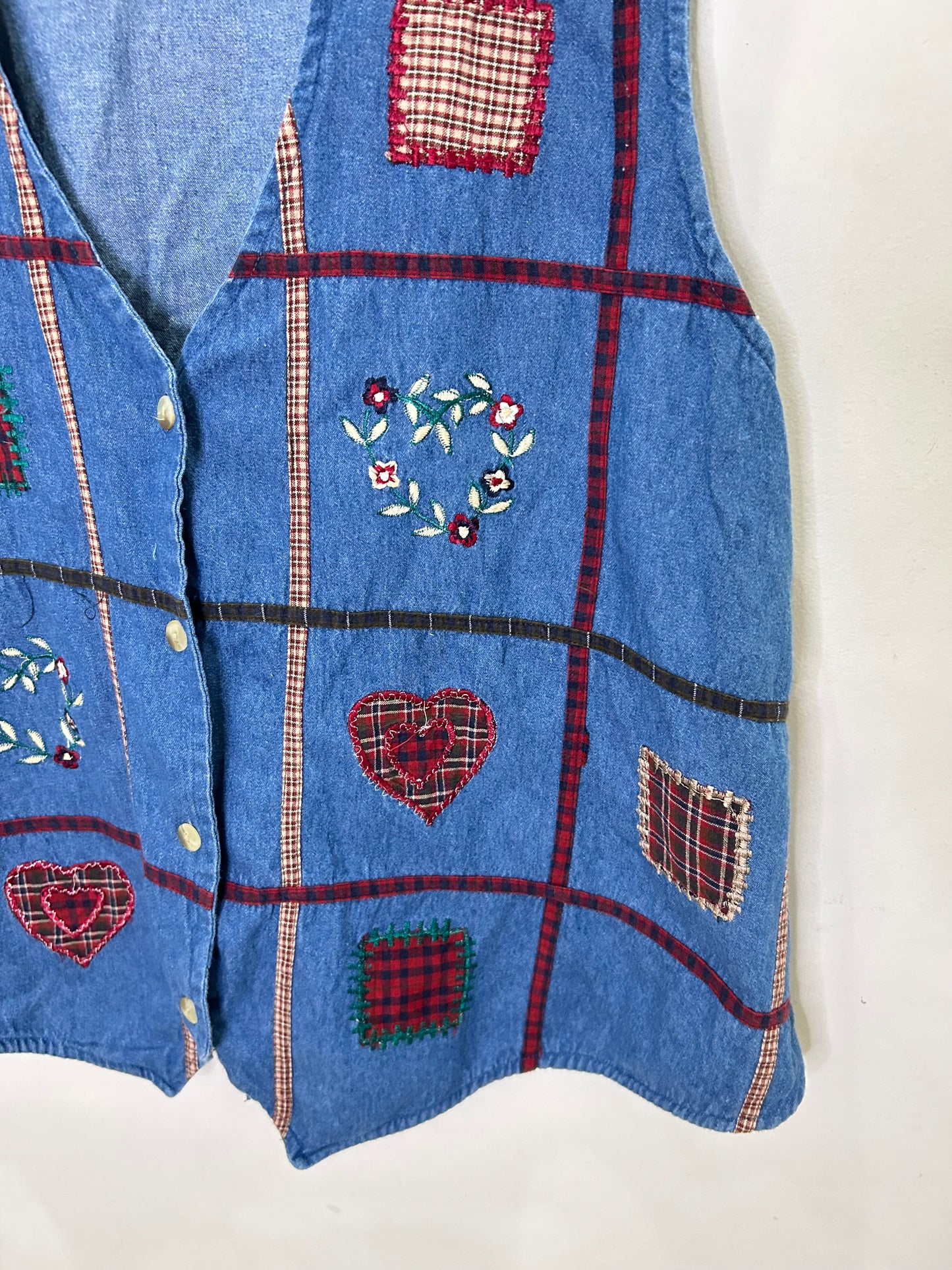 Denim Heart Vest