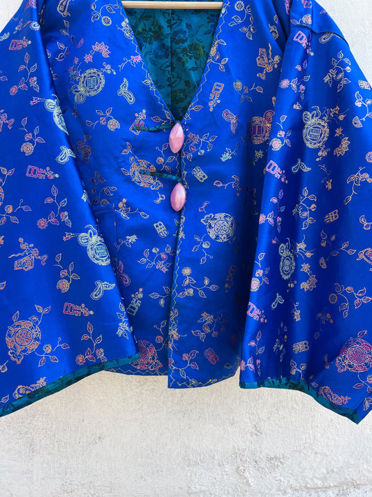 Blue Vintage Jacket: 44”